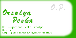 orsolya peska business card